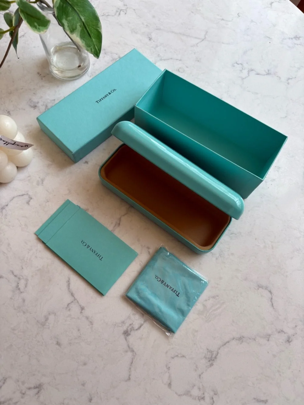 Tiffany & Co. Robin's Egg Blue Eyewear Case and Box Set